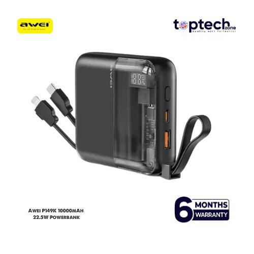 Awei P149K 10000mAh Portable Power Bank 22.5W Fast Charging